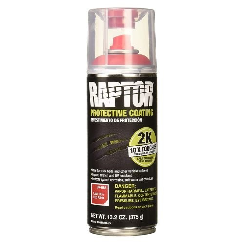 RAPTOR 4886 Flame Red 2K Bedliner Aerosol, 13.2 oz Aerosol -4886---Eagle National Supply