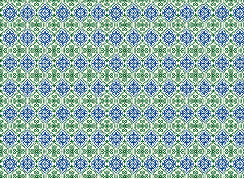 Rossi 1931 Italian Letterpress Paper- Blue and Green Medallions