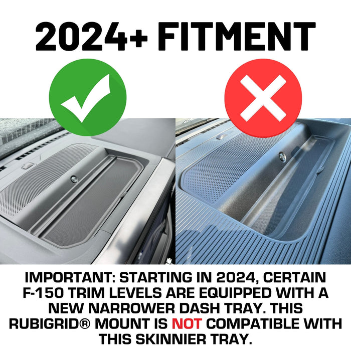 RubiGrid® 2021-2026 Ford F-150 & Raptor Phone Holder Multi-Device Dash Mount