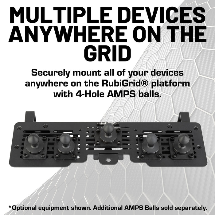 RubiGrid® 2021+ Ford Bronco Accessory Ready Multi-Device Dash Mount Phone Holder