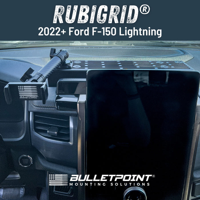 RubiGrid® 2022+ Ford F-150 Lightning & 2022-2024 Expedition Dash Mount Phone + Device Holder