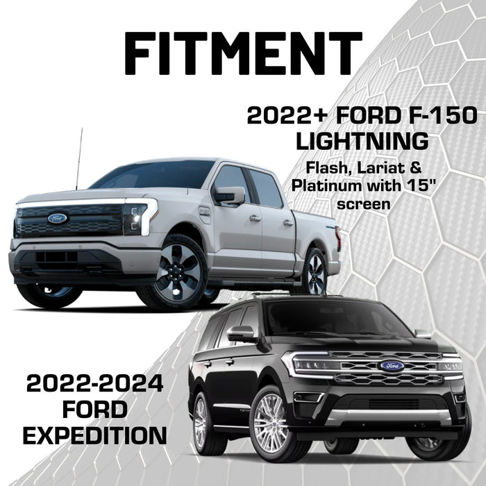 RubiGrid® 2022+ Ford F-150 Lightning & 2022-2024 Expedition Dash Mount Phone + Device Holder