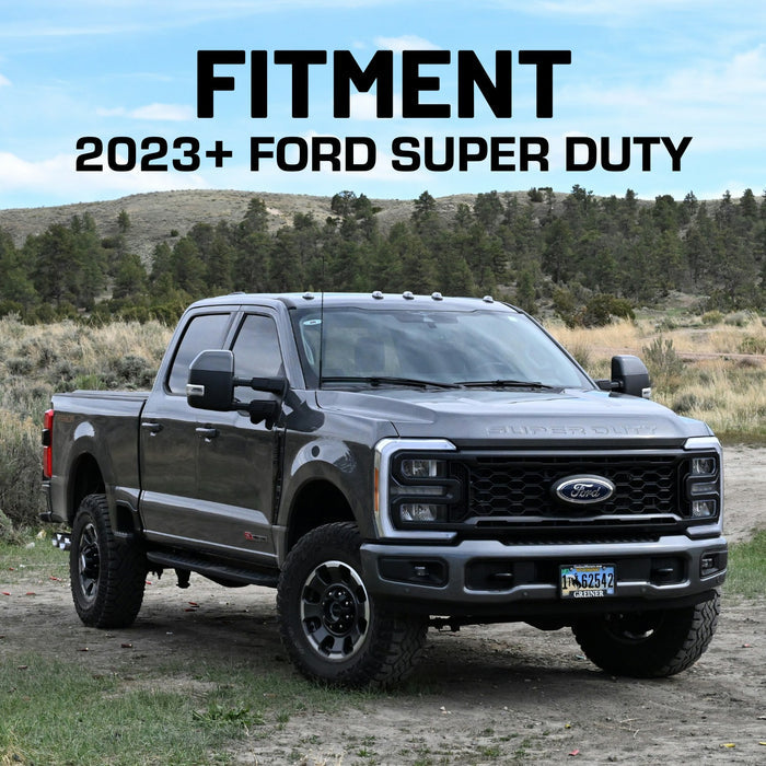 RubiGrid® 2023+ Ford Super Duty Dash Mount Phone + Device Holder with Black Arms