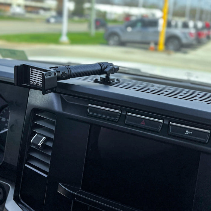 RubiGrid® 2023+ Ford Super Duty Dash Mount Phone + Device Holder with Blue Arms