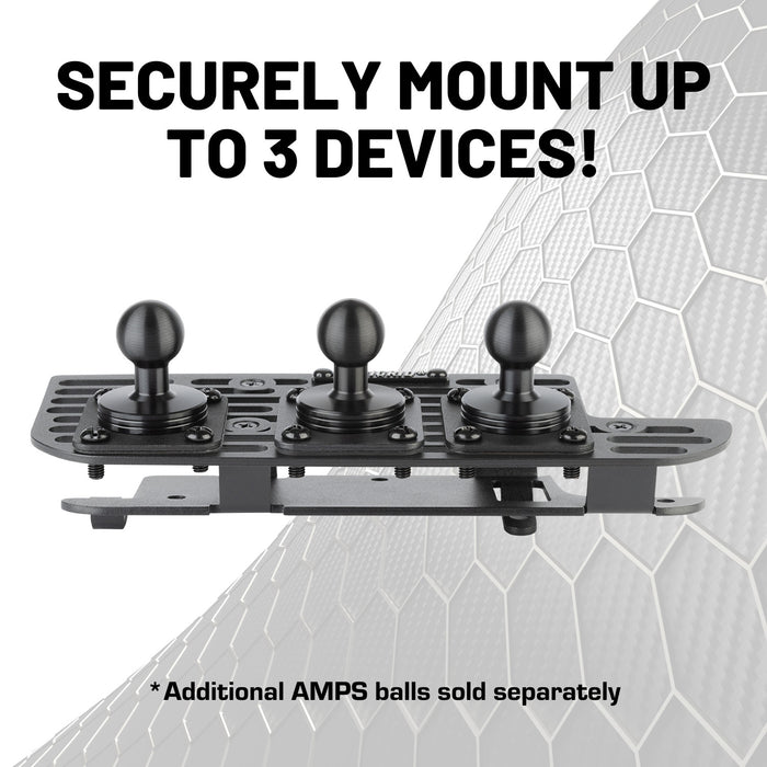 RubiGrid® V2 2019+ RAM Truck 1500/2500/3500/4500/5500 + TRX Dash Mount with Black Arms
