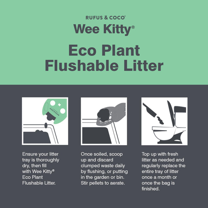 Rufus & Coco Wee Kitty Eco Plant Clumping Cat Litter 4kg