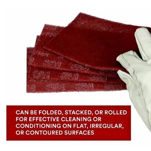 Scotch-Brite 64659 Red Non-Woven Durable Flex Hand Pad, 25 pcs -64659---Eagle National Supply