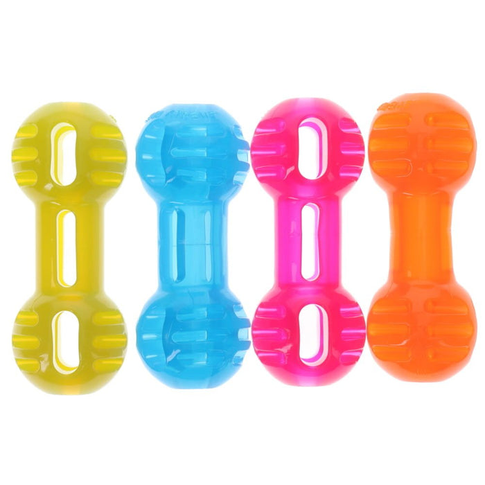 Scream Xtreme Treat Dumbbell Dog Toy Pink Extra Large