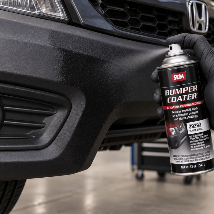 SEM® 39293 Honda Black Flexible Bumper Coater, 12 oz -39293 - Eagle National Supply