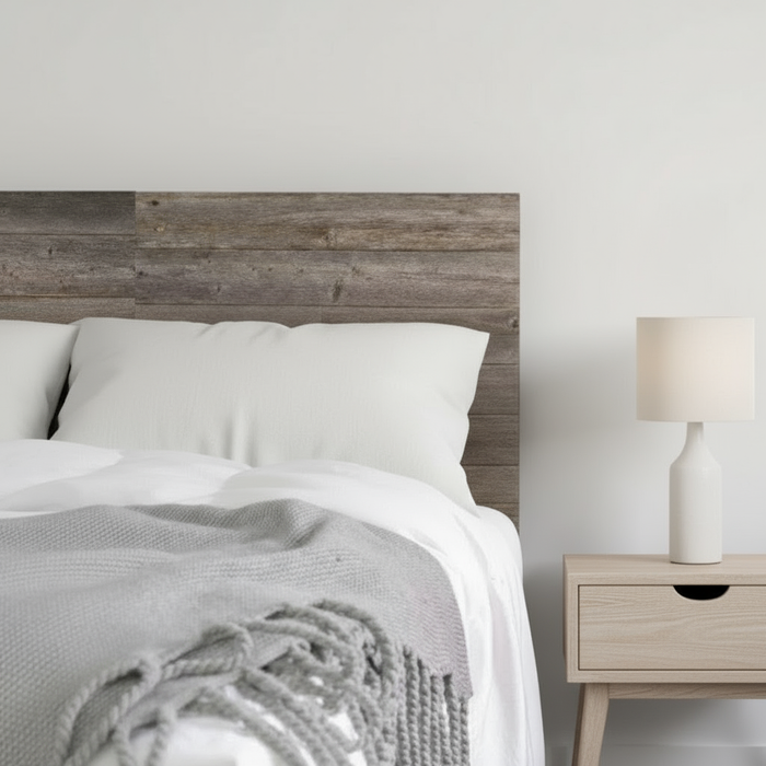 Set of Six 3" x 12" Gray And Brown Wood Planks Wall Decor