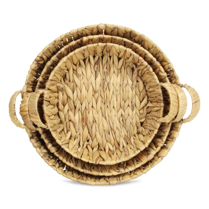 Set of Three Natural Water Hyacinth Basket
