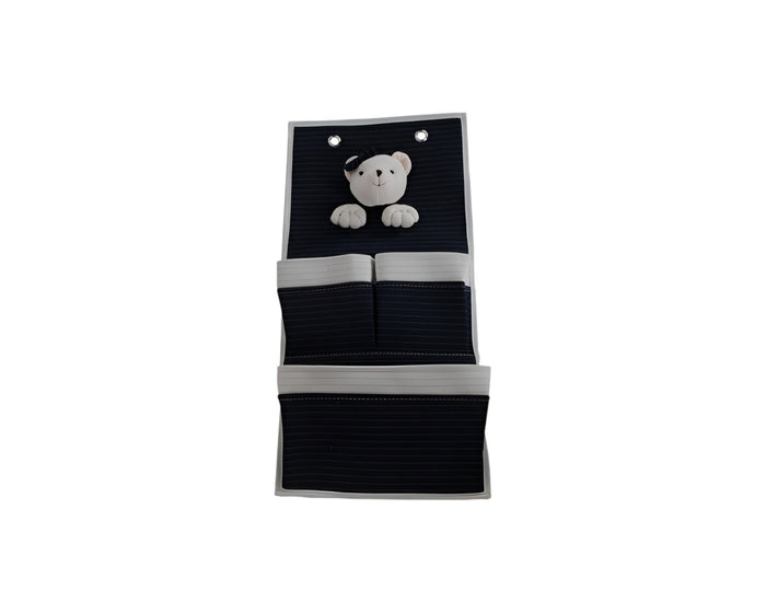 Set of Two Black And White Fabric Wall Hanger