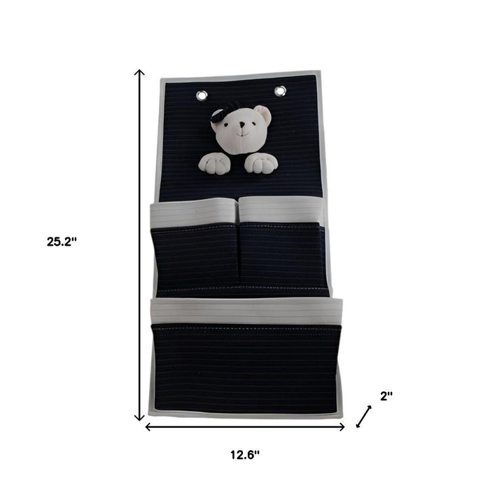 Set of Two Black And White Fabric Wall Hanger