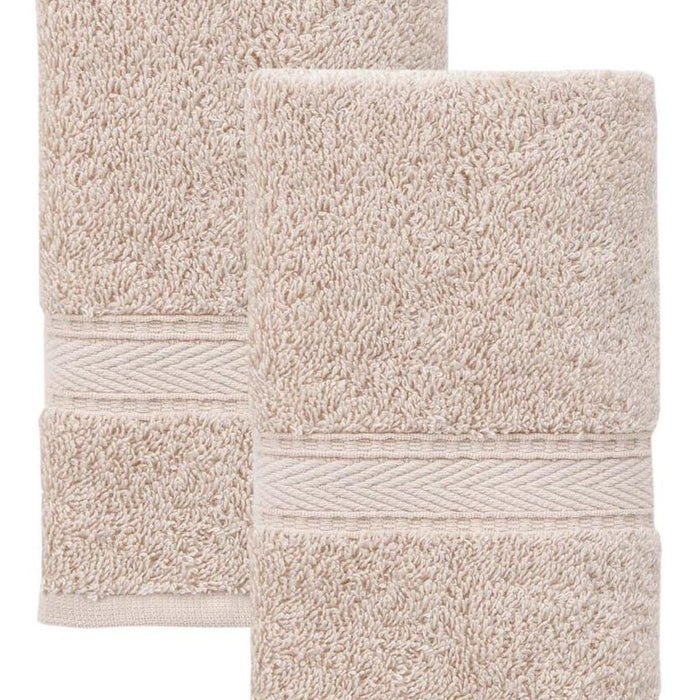 Set of Two Brown Turkish Cotton 16" X 30" Hand Towels