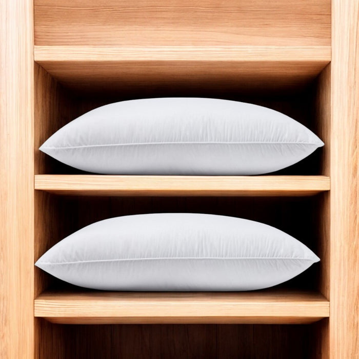 Set of Two Down Alternative Firm King Size Bed Pillows