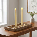 Set of Two Ivory Flameless Taper Candle
