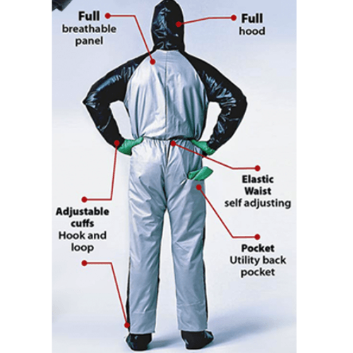 Shoot Suit Large White Reusable Paint Suit with Hood -6121044L---Eagle National Supply