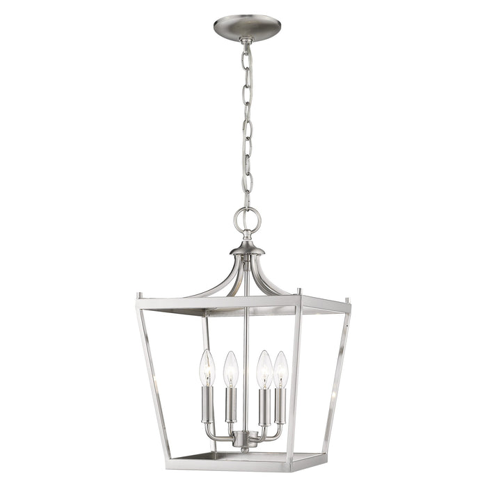 Silver Metal Four Light Dimmable Ceiling Light