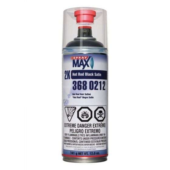 SprayMax® 3680212 2K Hot Rod Black Spray Paint, 12 oz Aerosol Can ---Eagle National Supply