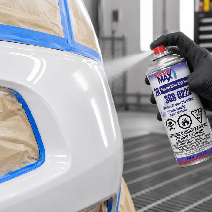 SprayMax® 3680223 2K DTM Topcoat, 12 oz Aerosol, High Gloss White -3680223 - Eagle National Supply