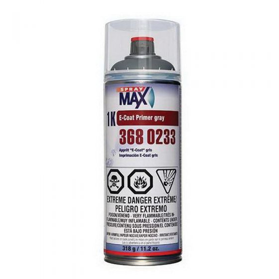 SprayMax 3680233 Gray 1K E-Coat Primer, 11.2 oz Aerosol -3680233---Eagle National Supply
