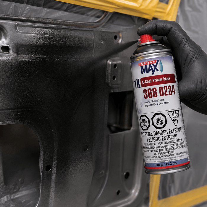 SprayMax 3680234 Black 1K E-Coat Primer, 11.2 oz Aerosol -3680234 - Eagle National Supply