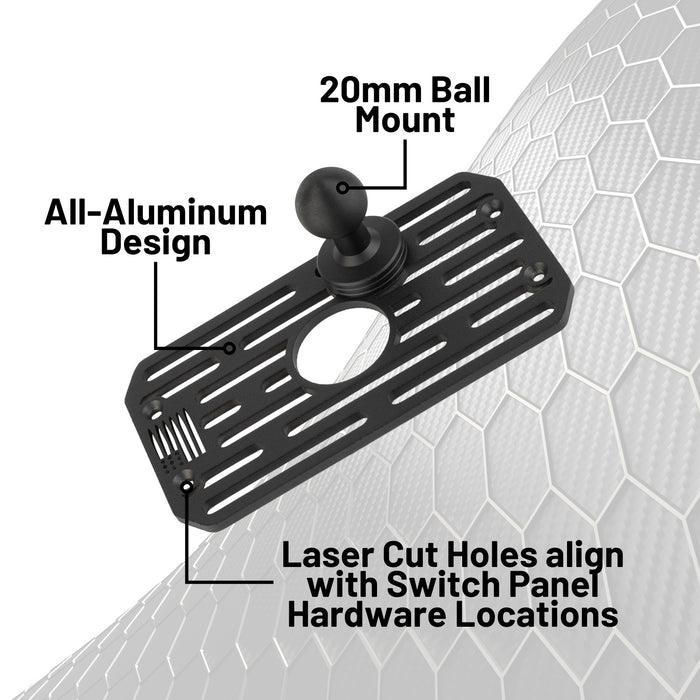 Switch Works Alpha12 Digital Smart Switch Panel Mount with 20mm Ball