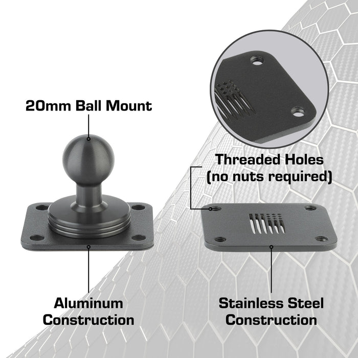 Tablet Holder with Articulating Mounting Arm + AMPS Mounting Plate