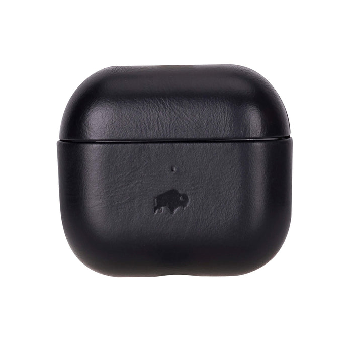 Taylor Leather AirPods 4 Case, Full Grain with Magnetic Cover, Black - BlackBrook Case