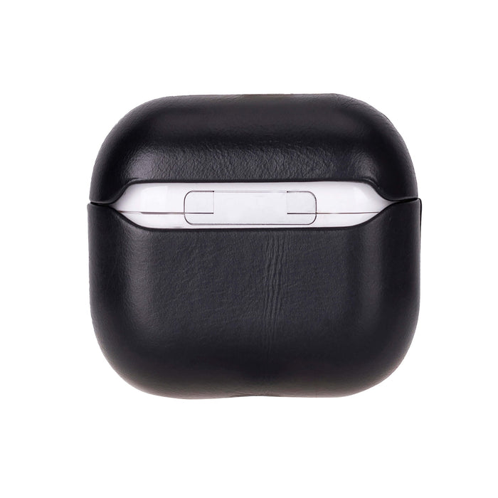 Taylor Leather AirPods 4 Case, Full Grain with Magnetic Cover, Black - BlackBrook Case