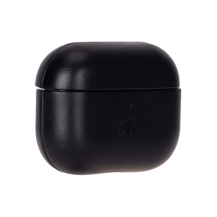 Taylor Leather AirPods 4 Case, Full Grain with Magnetic Cover, Black - BlackBrook Case