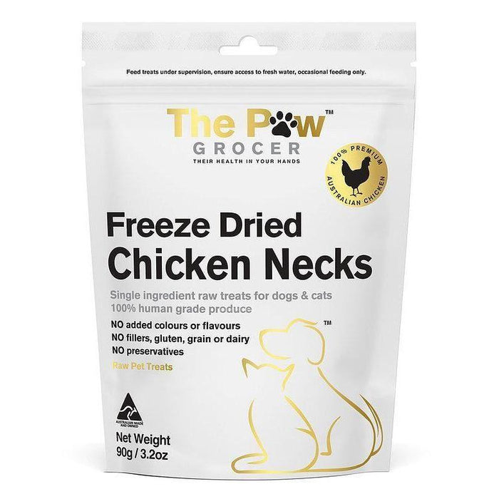 The Paw Grocer Freeze Dried Chicken Necks Dog and Cat Treats 90g-Habitat Pet Supplies