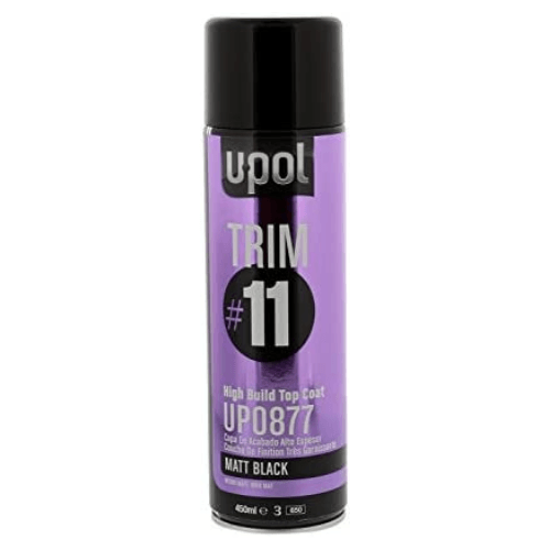 U-POL 0877 Chassis (Matt) Black Top Coat Paint, 15 oz -0877---Eagle National Supply