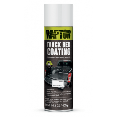U-POL RAPTOR 4877 1K White Bedliner Aerosol, 14.3 oz Aerosol Can -4877---Eagle National Supply
