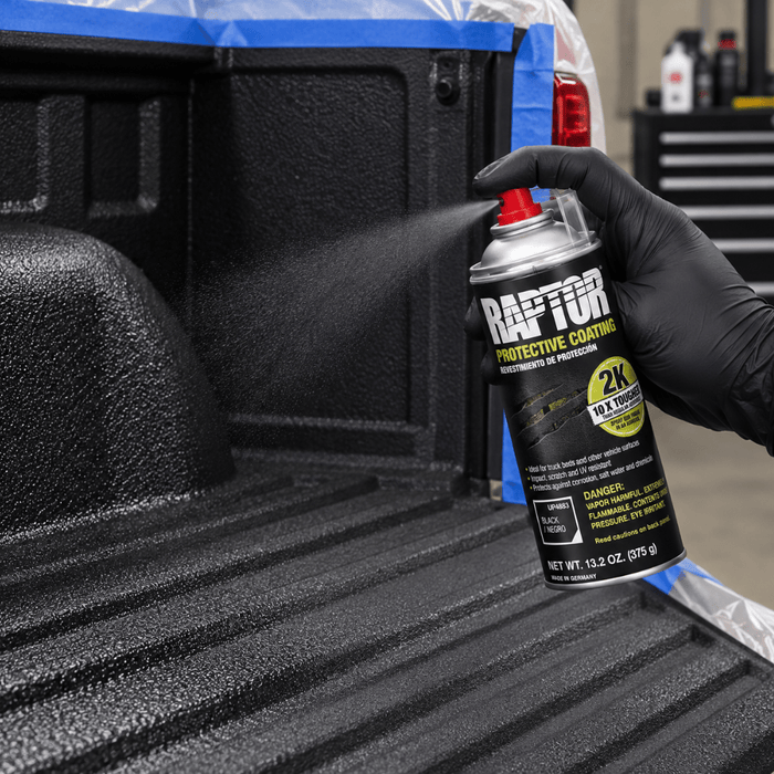 U-POL RAPTOR 4883 2K Bedliner Aerosol, 13.2 oz Aerosol Can, Black -4883 - Eagle National Supply