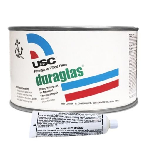 USC® DURAGLAS 24035 Green Short Strand Fiberglass Body Filler, Quart -24035---Eagle National Supply