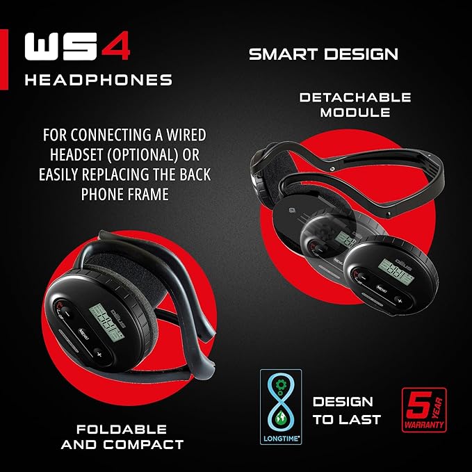 XP WS4 Wireless Headphones For DEUS Metal Detector
