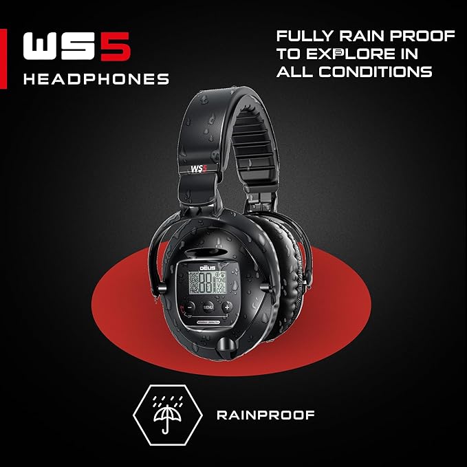 XP WS5 Wireless, Fully Waterproof Headphones for DEUS Metal Detector