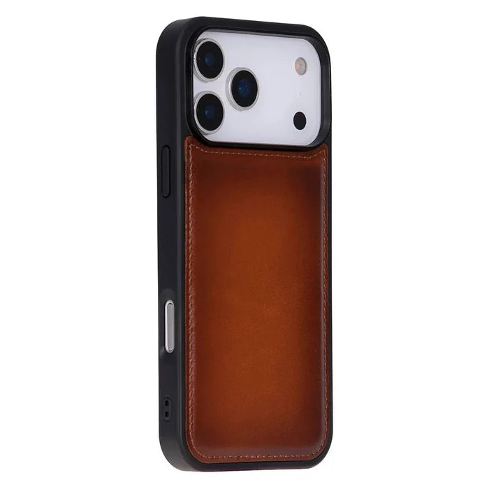 York Leather iPhone 18 Pro Max MagSafe Case, Rustic Tan - BlackBrook Case