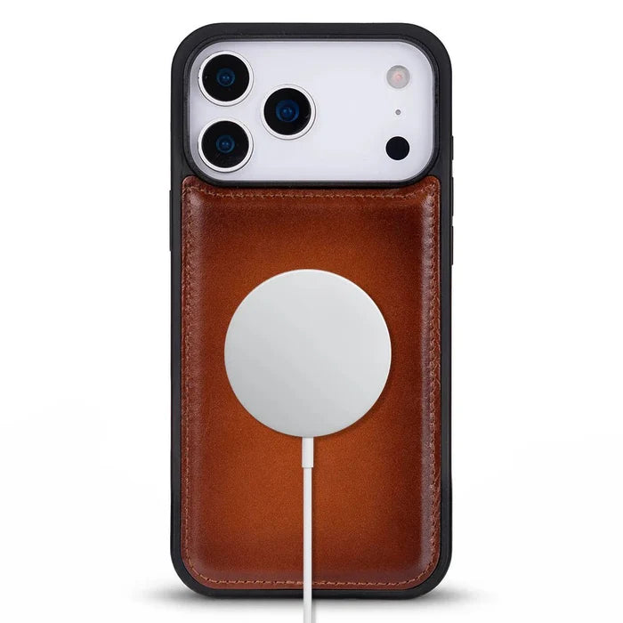 York Leather iPhone 18 Pro Max MagSafe Case, Rustic Tan - BlackBrook Case