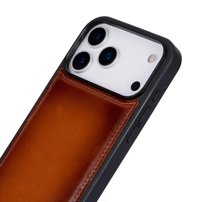 York Leather iPhone 18 Pro Max MagSafe Case, Rustic Tan - BlackBrook Case