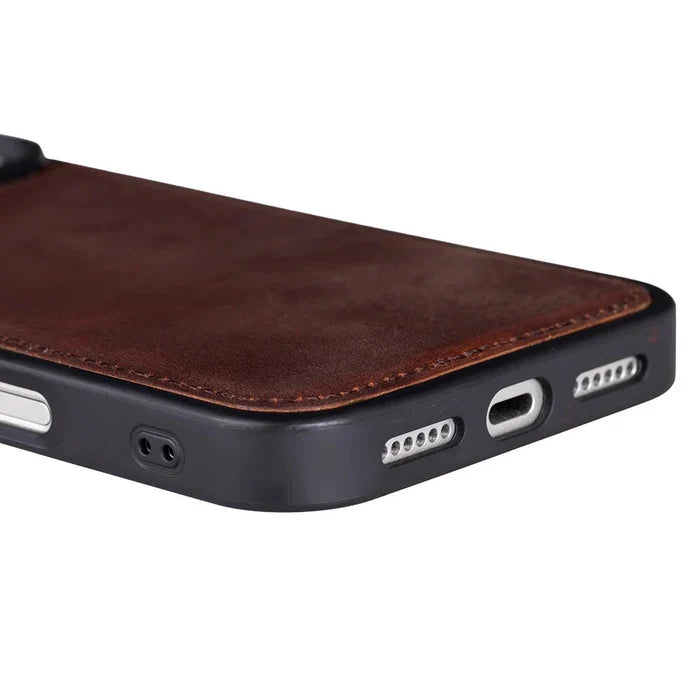 York Leather iPhone 18 Pro Max MagSafe Case, Saddle Brown - BlackBrook Case