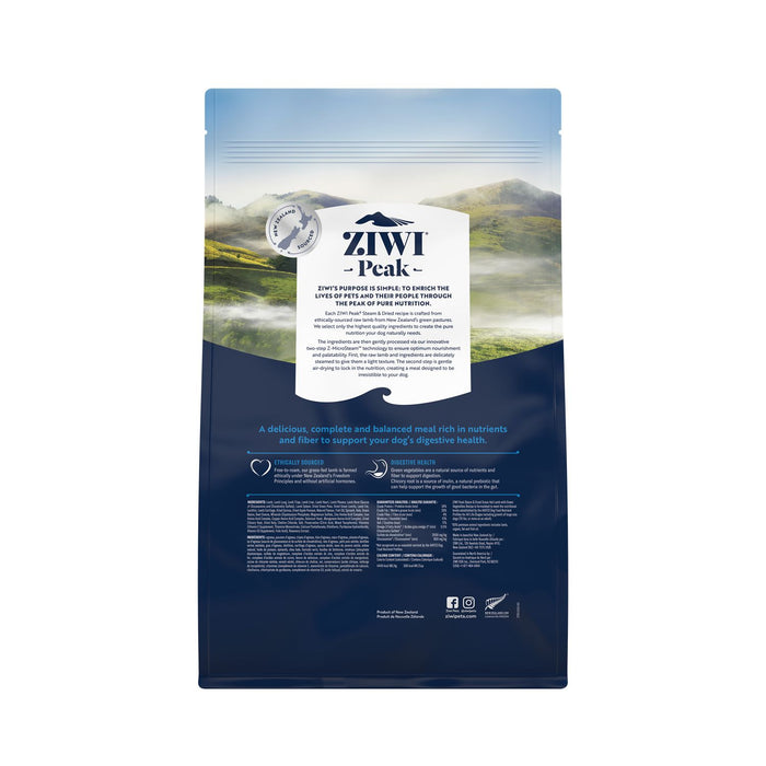 ZIWI Peak Steam and Dried Lamb with Green Vegetables Dog Food 1.5kg